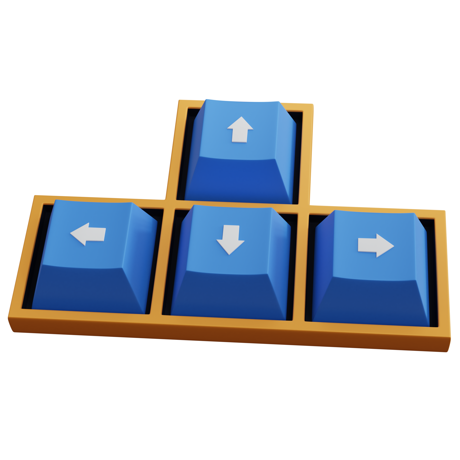 3d rendering arrow keyboard keys isolated 12222212 png