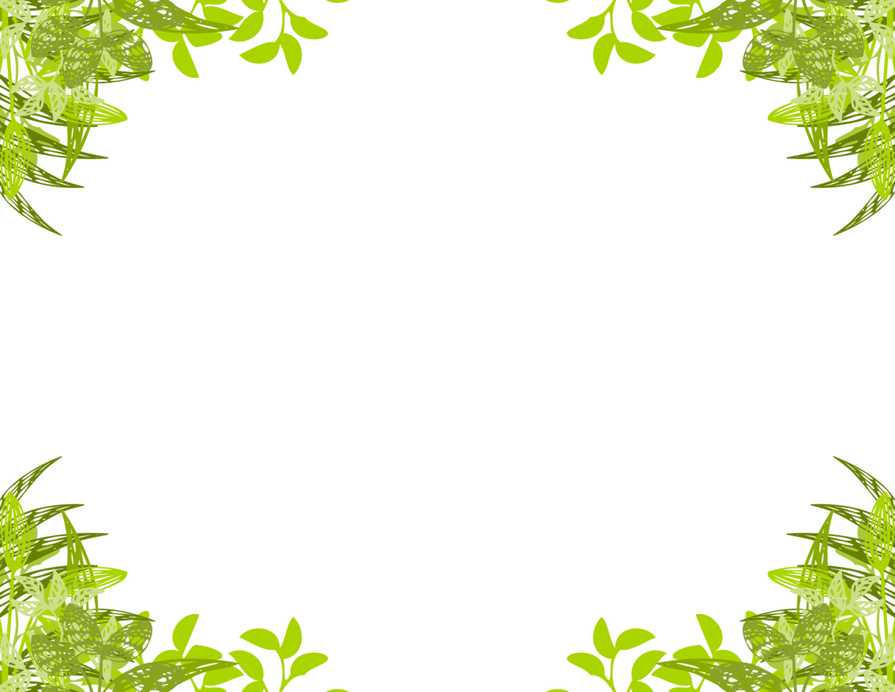 herbal frame transparent png