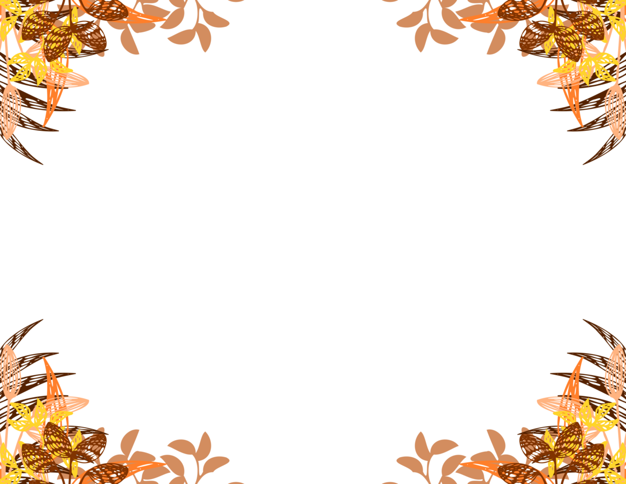 autumn floral frame png