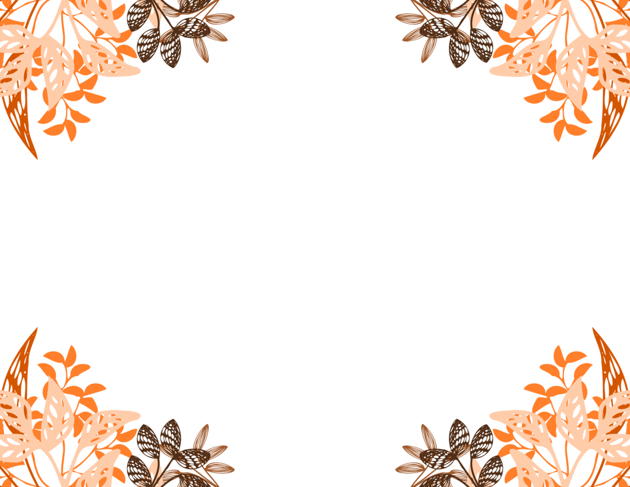 herfst bloemen frame png