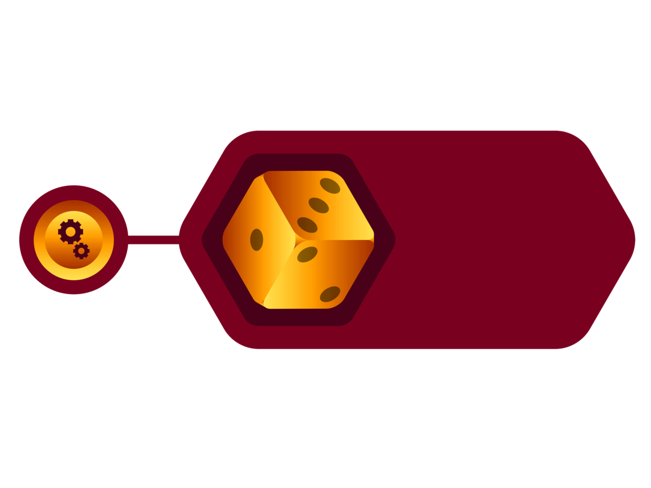 Brown bar space and dice for infographic element. png