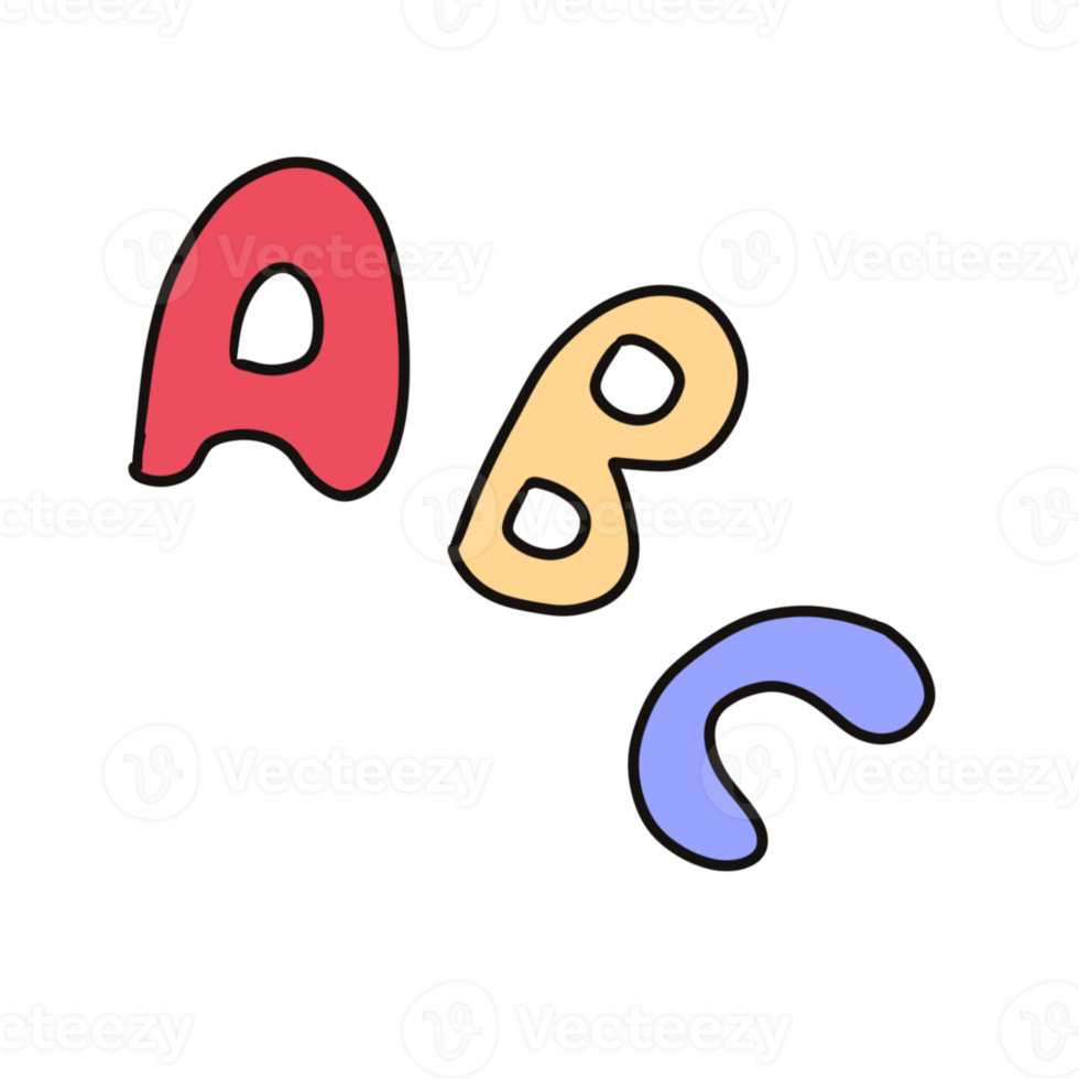 colorful alphabet element png