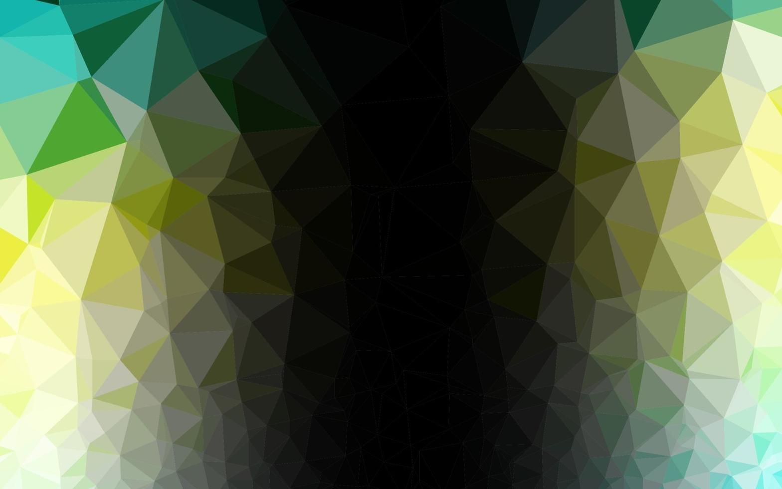 Telón de fondo de mosaico abstracto de vector verde claro, amarillo.