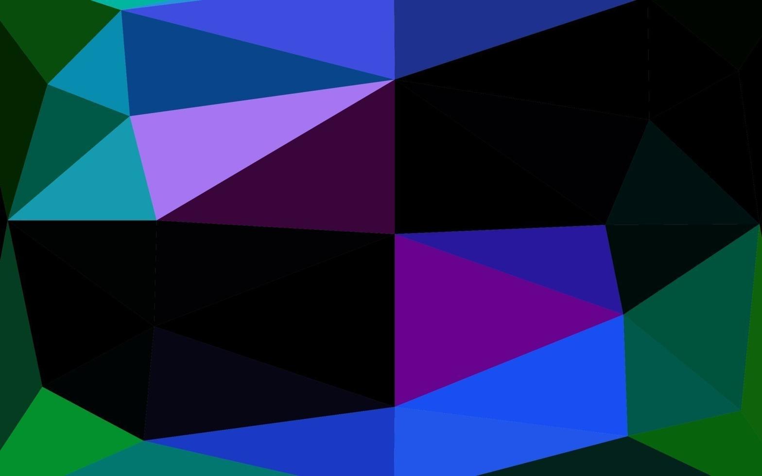 Cubierta de mosaico de triángulo de vector de arco iris multicolor oscuro.
