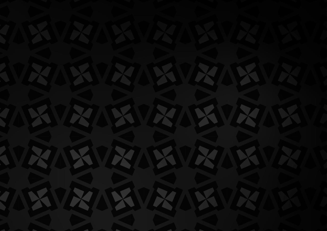 Dark Black vector backdrop with lines, rhombus.