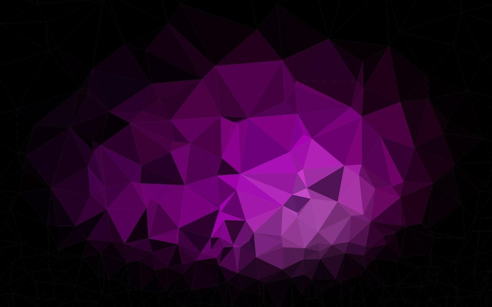 Dark Purple vector polygonal pattern.