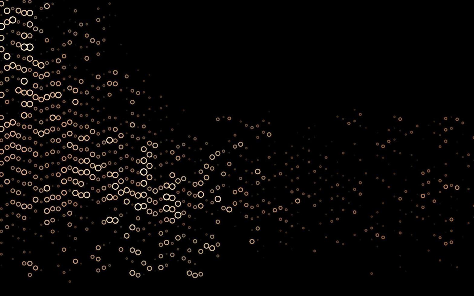 Dark Black vector background with bubbles.