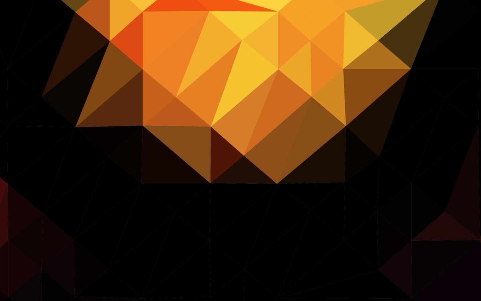 Dark Red, Yellow vector triangle mosaic template.