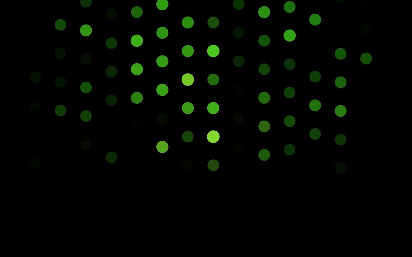 Dark Green vector pattern with spheres.