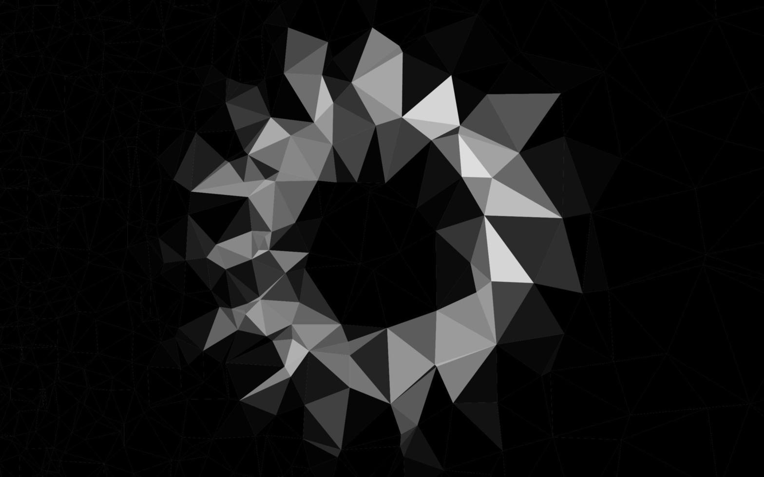 Dark Silver, Gray vector abstract polygonal texture.