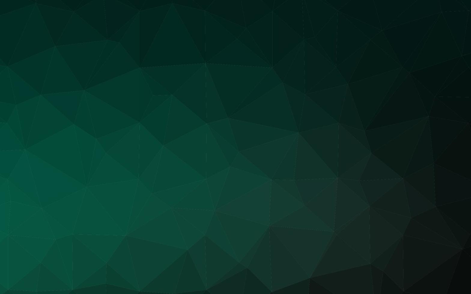 Dark Green vector low poly texture.