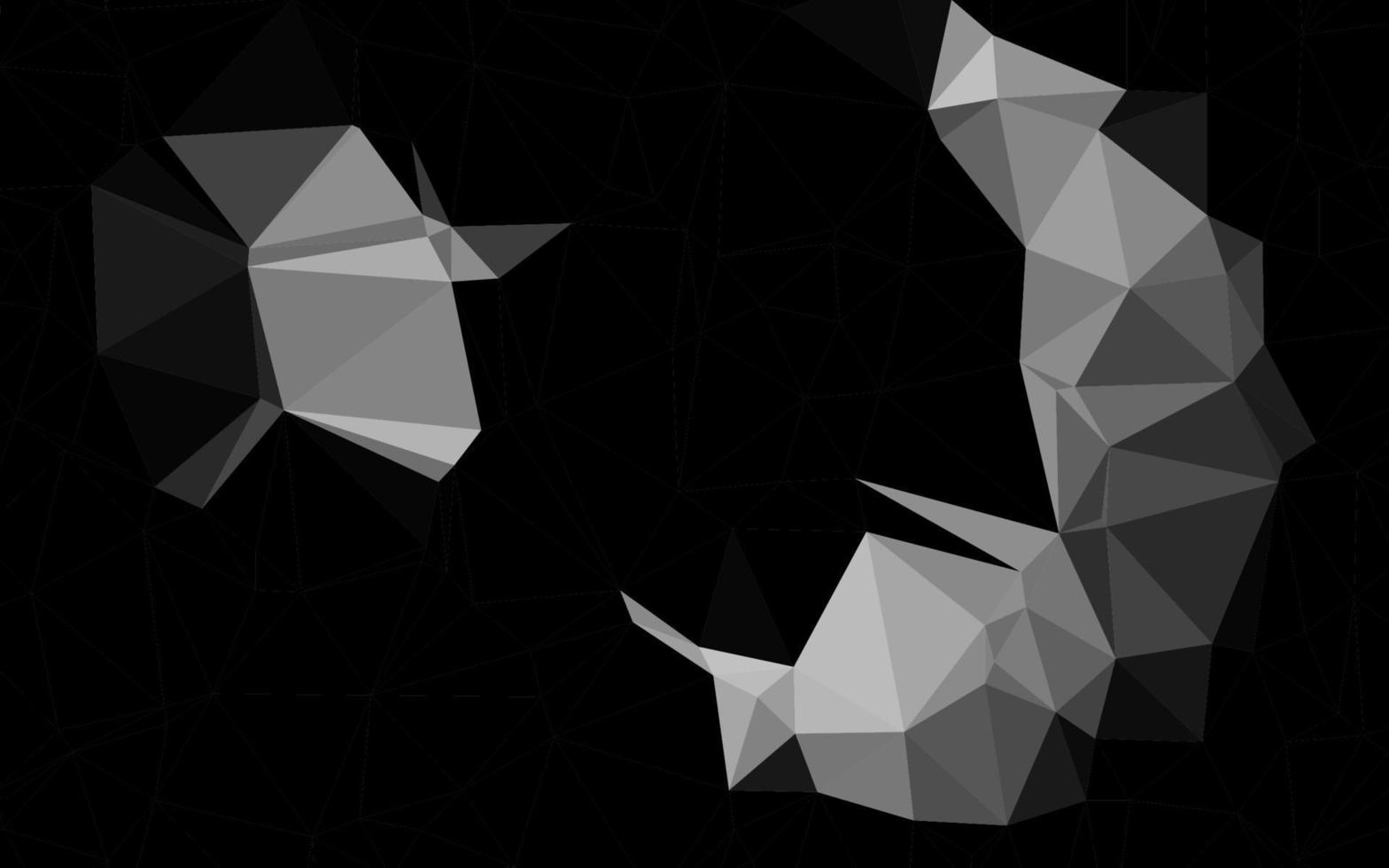 plata oscura, patrón de mosaico abstracto vector gris.