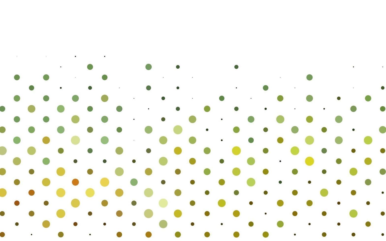 Telón de fondo de vector verde claro con puntos.