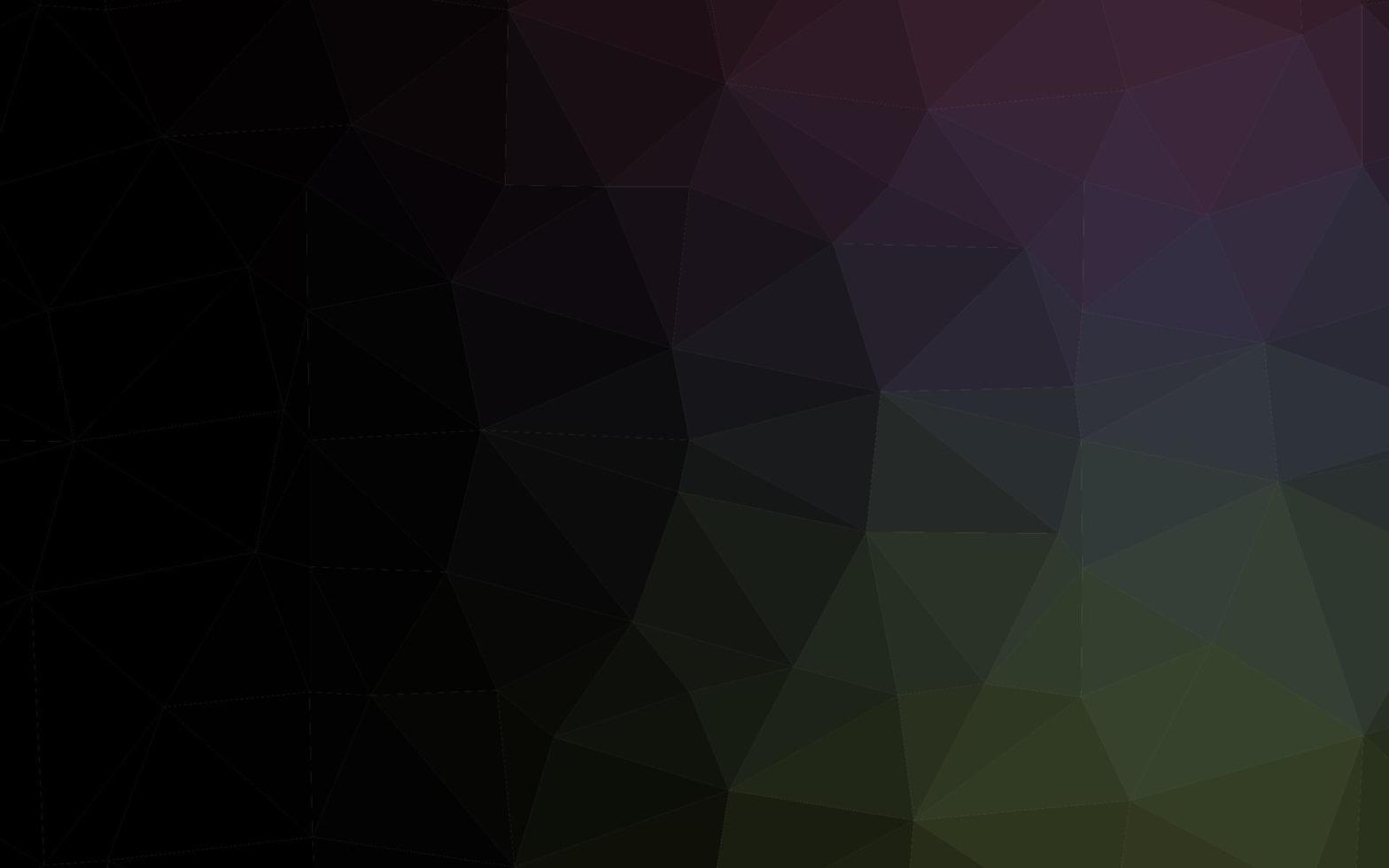 Dark Green vector abstract polygonal texture.