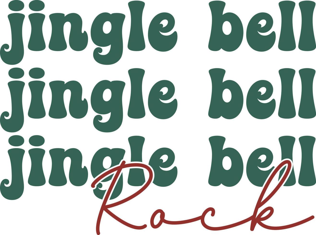 Jingle Bell Rock, Merry Christmas, Santa, Christmas Holiday, Vector Illustration File