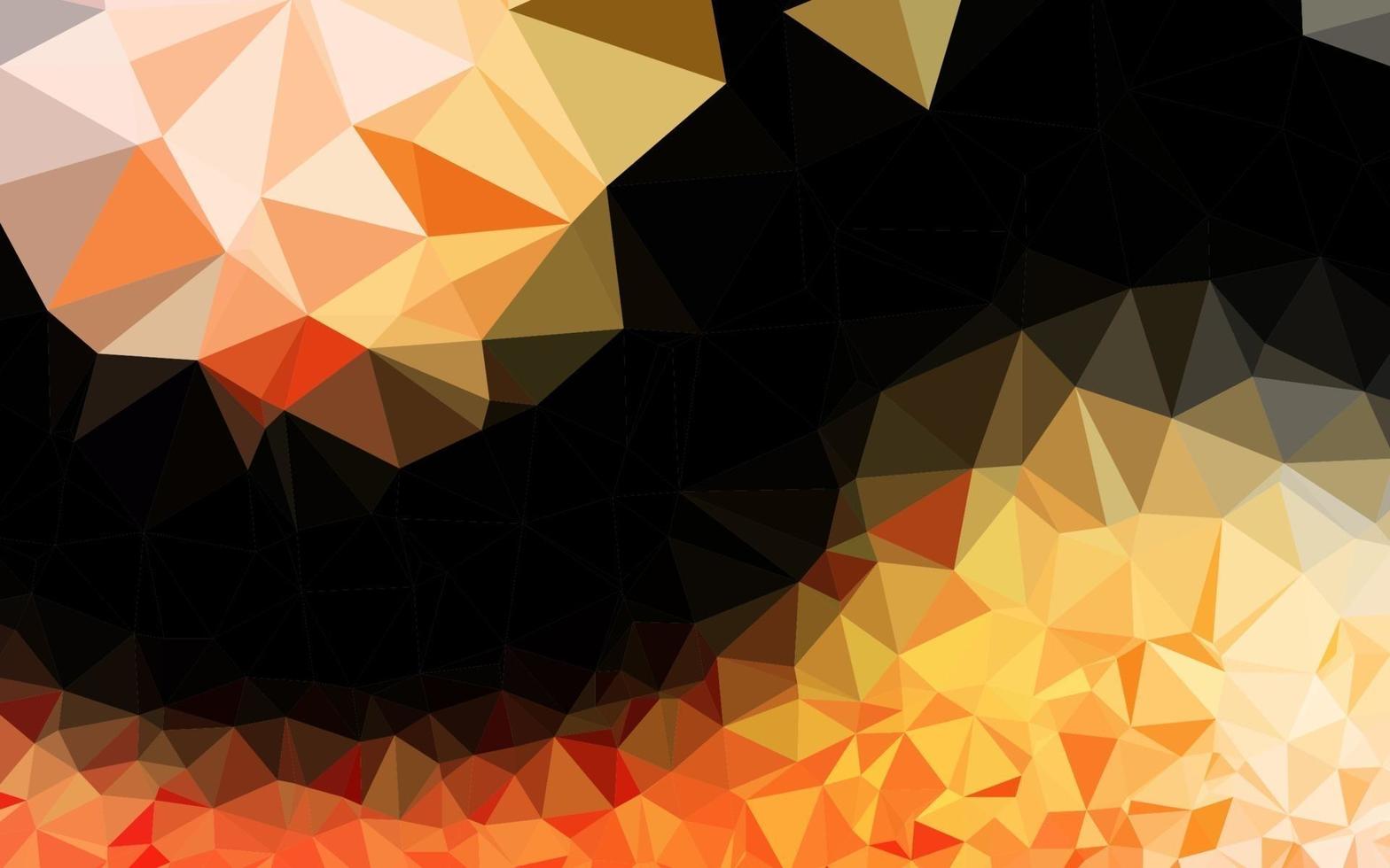 Light Yellow, Orange vector blurry triangle template.