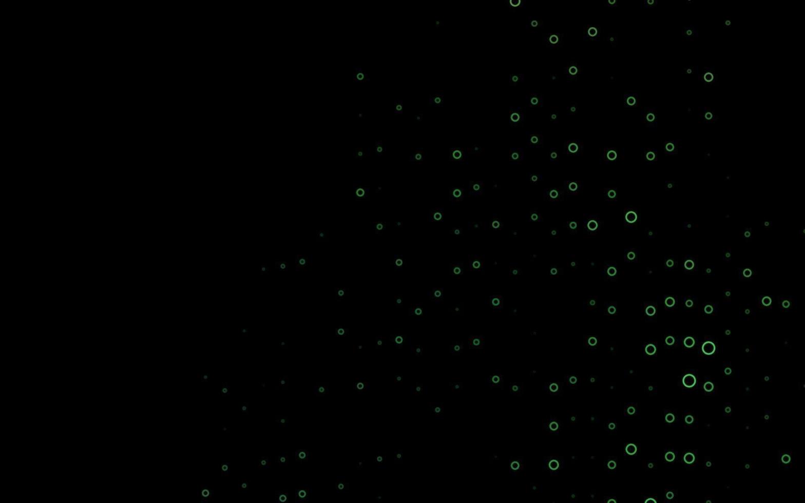 Dark Green vector background with bubbles.