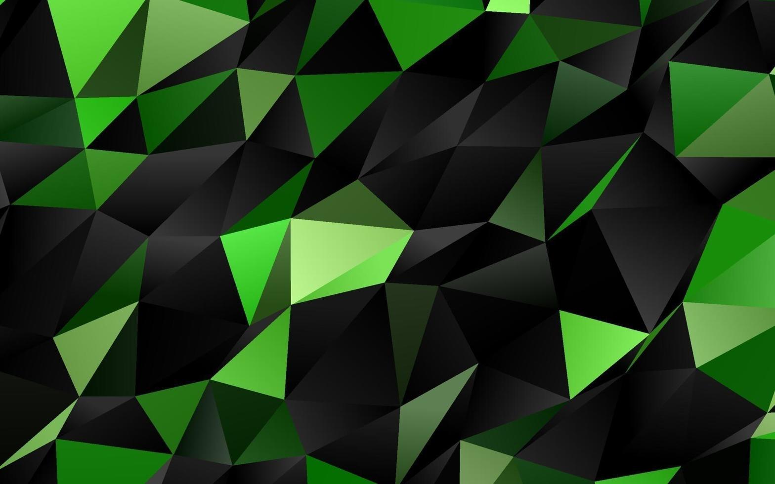 Dark Green vector polygonal background.