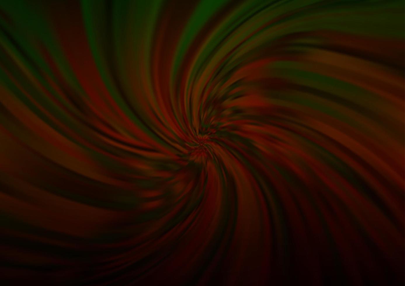 Dark Green, Red vector background with bubble shapes.