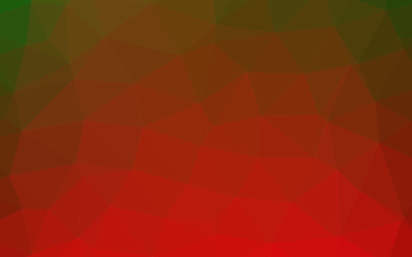 plantilla de mosaico de triángulo vector verde claro, rojo.