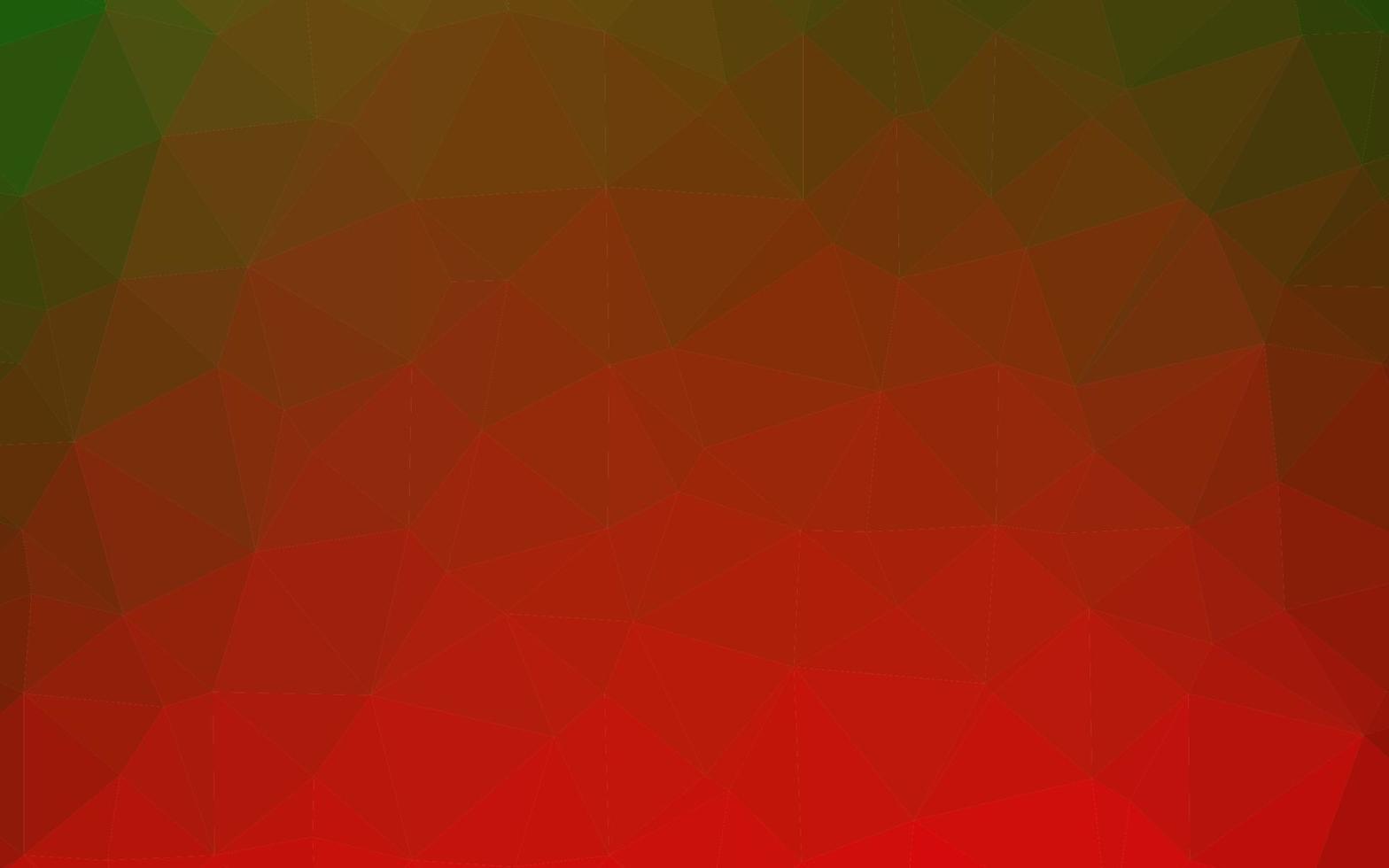 Light Green, Red vector shining triangular pattern.