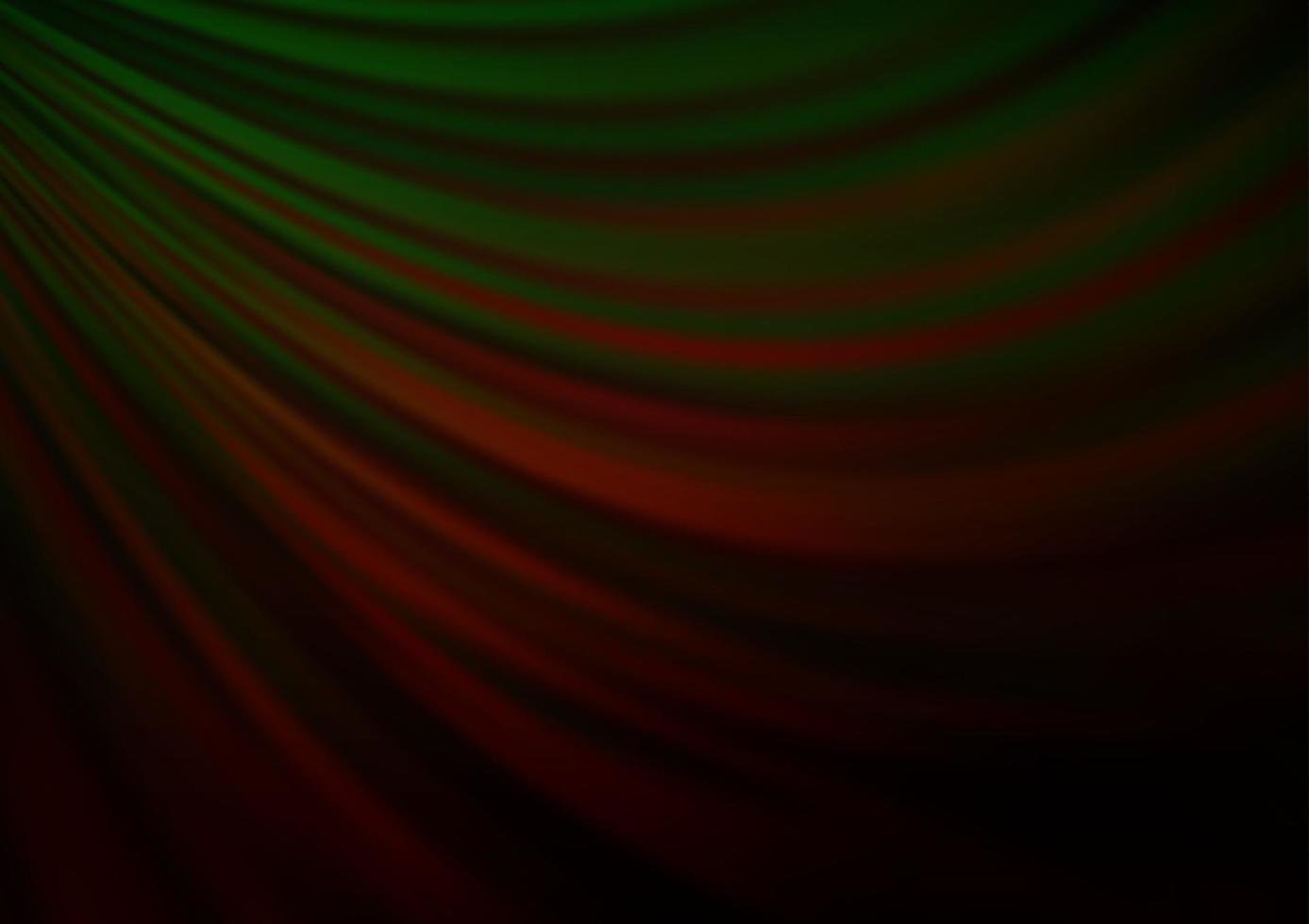 Dark Green, Red vector pattern with curved circles.