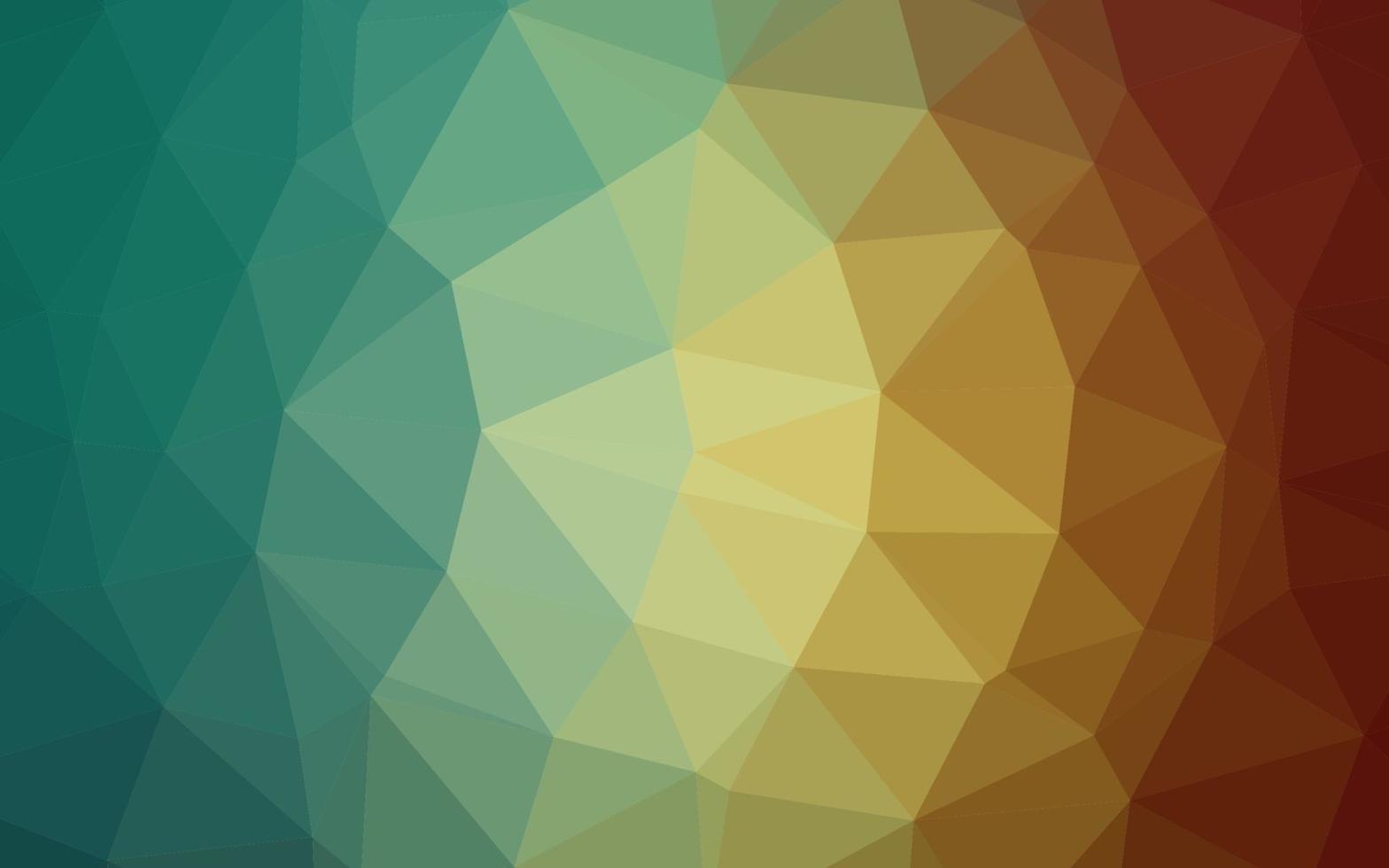 Light Green, Red vector shining triangular background.