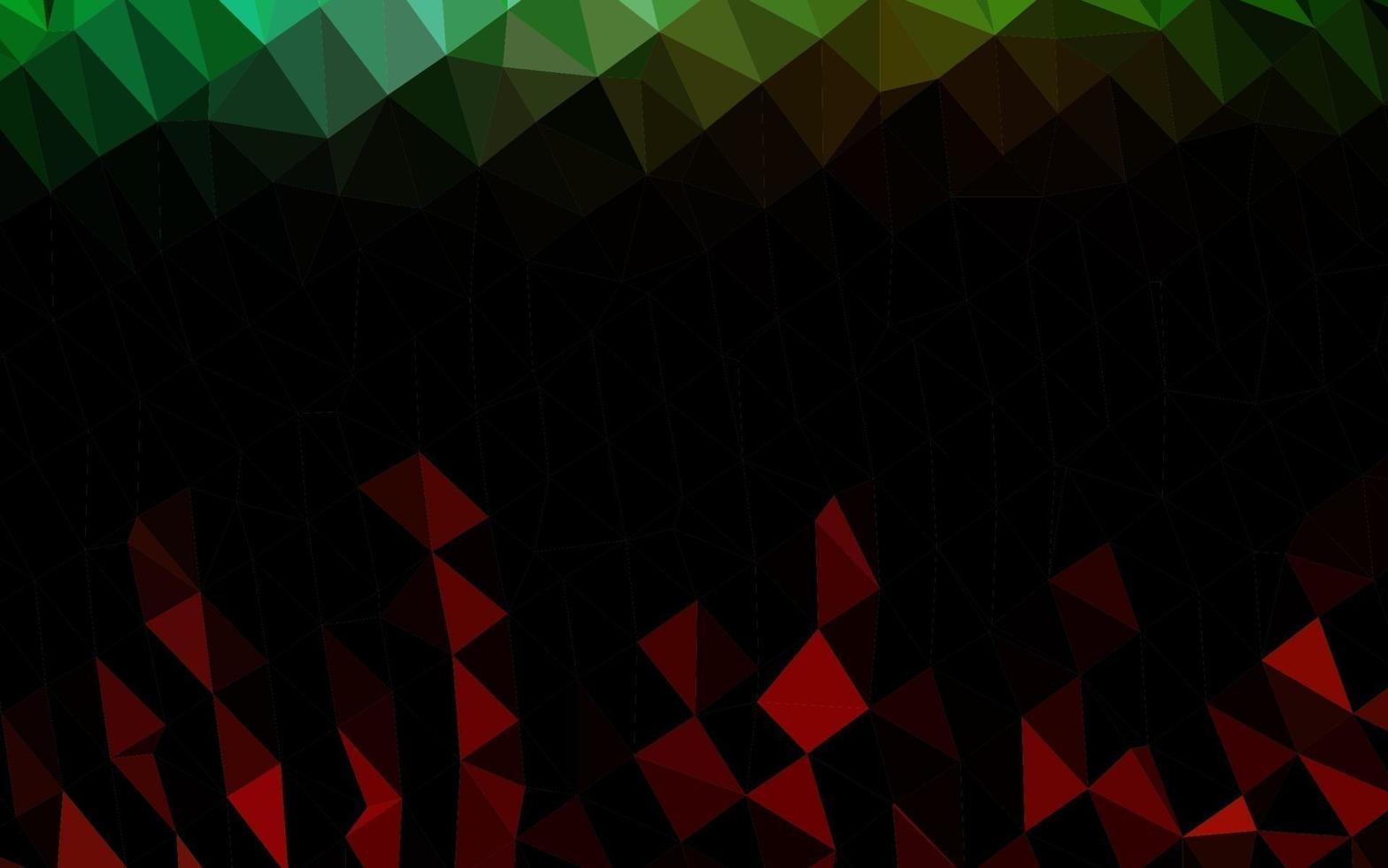 patrón de mosaico abstracto vector verde claro, rojo.