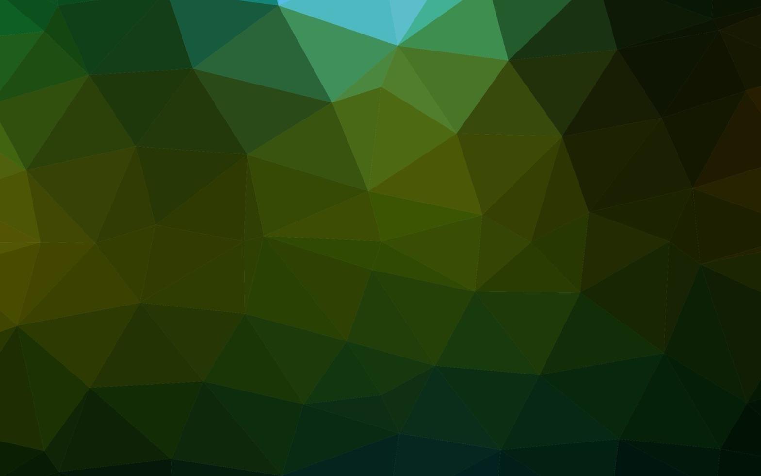 Dark Green, Yellow vector polygonal background.