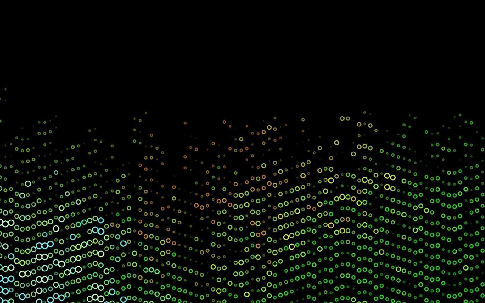 Fondo de vector verde oscuro, amarillo con puntos.