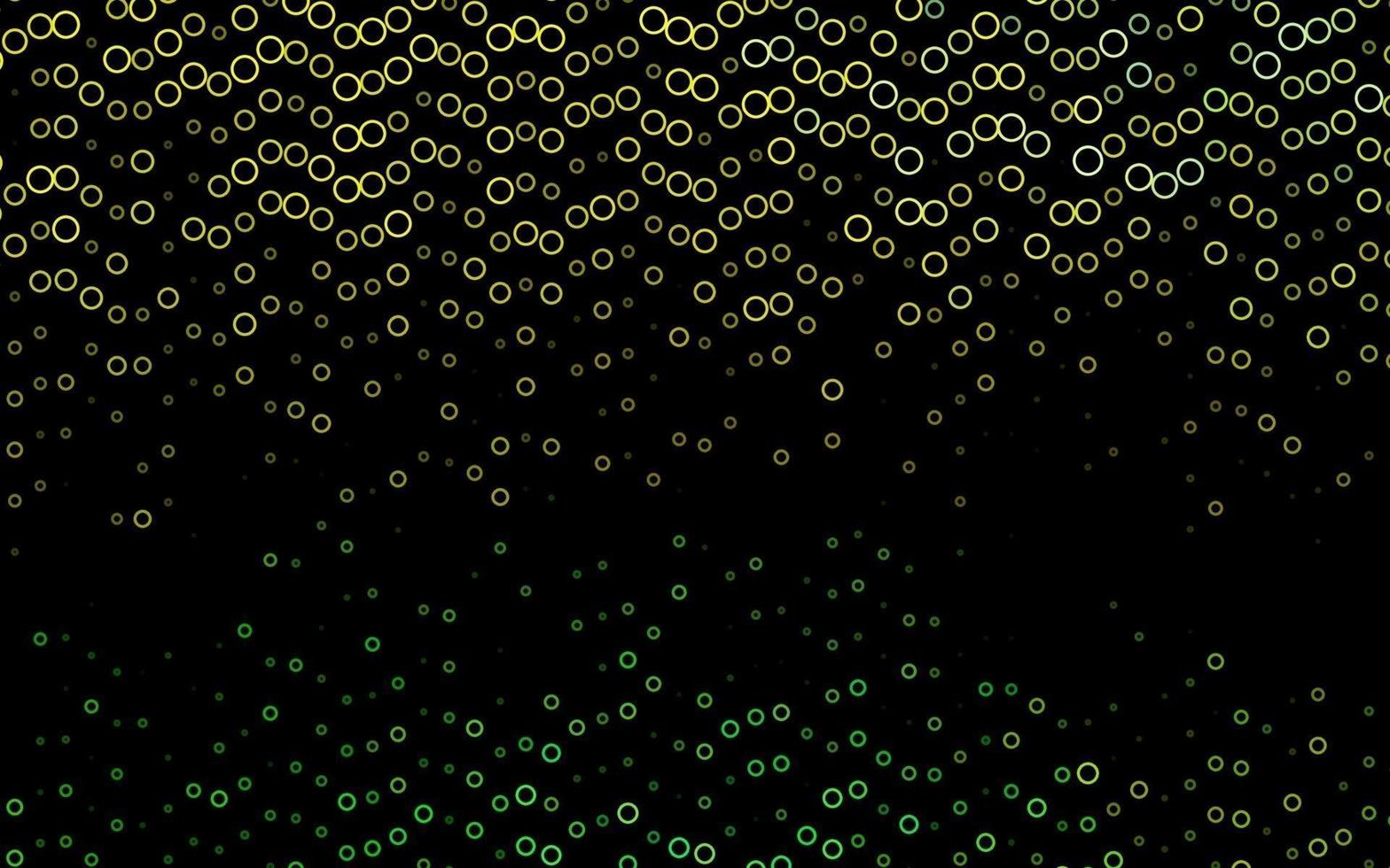 diseño de vector verde claro, amarillo con formas circulares.