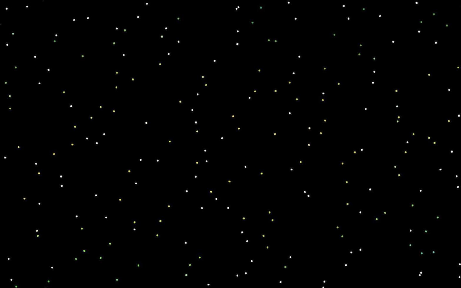 fondo de vector verde oscuro, amarillo con estrellas de colores.