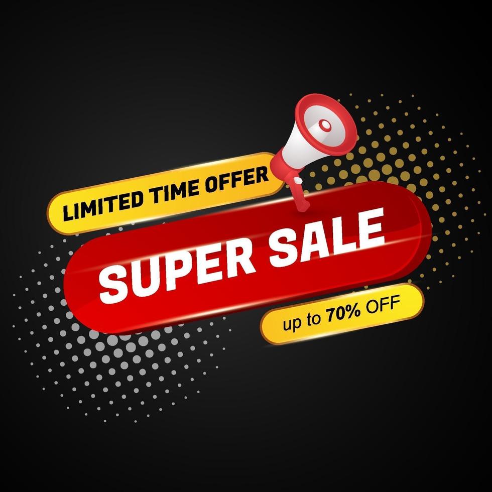 Modern Super Sale Tag Label vector