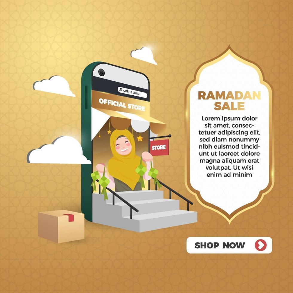 Ramadan sale ie mubarak vector