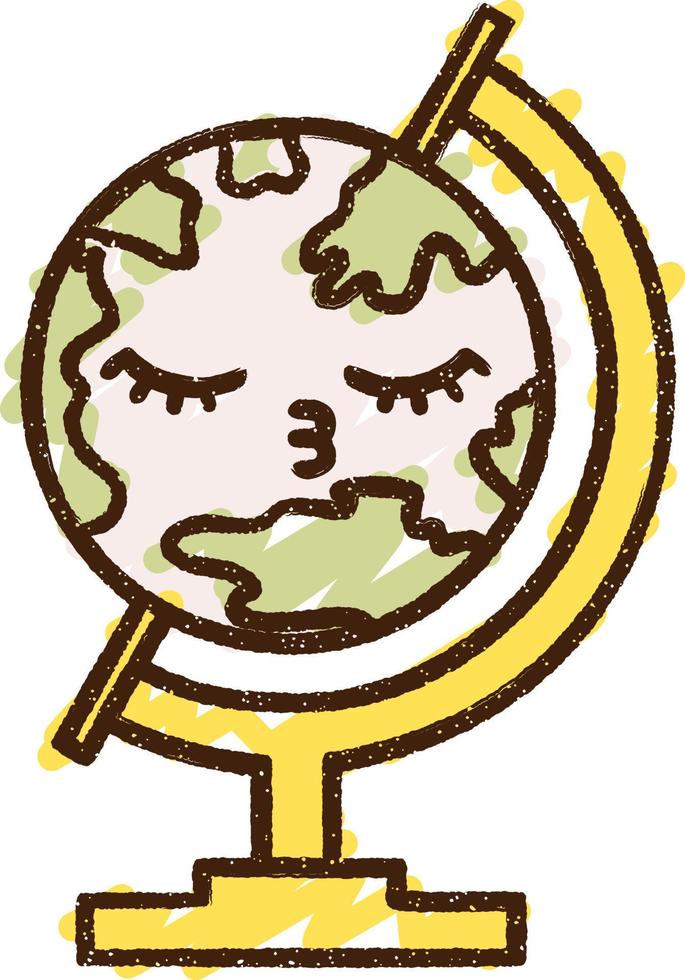 Geography Globe Chalk Drawing vector