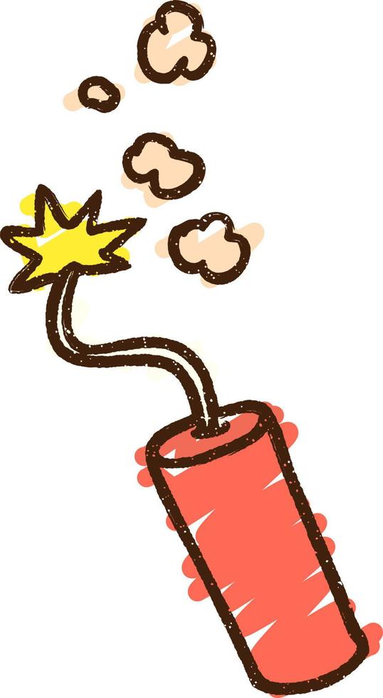 Dynamite Stick Chalk Drawing vector