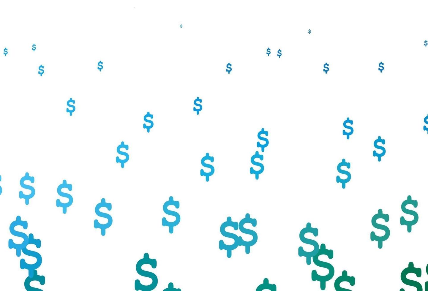 Light Blue, Green vector background with Dollar.
