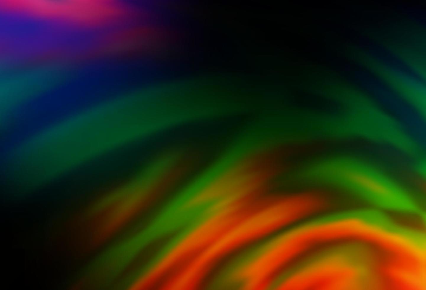 Dark Multicolor, Rainbow vector blurred shine abstract template.