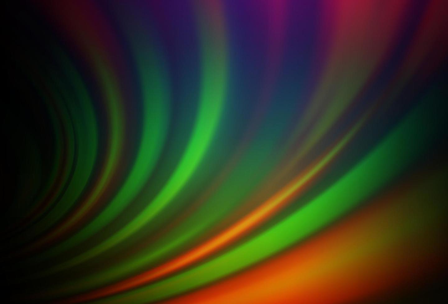 Fondo de vector de arco iris multicolor oscuro con cintas dobladas.