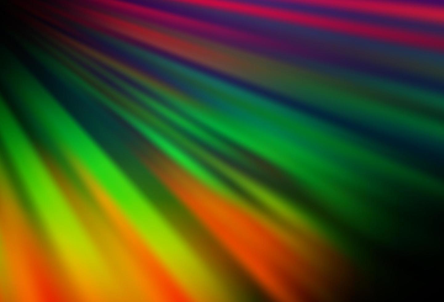 Fondo de vector de arco iris multicolor oscuro con líneas rectas.