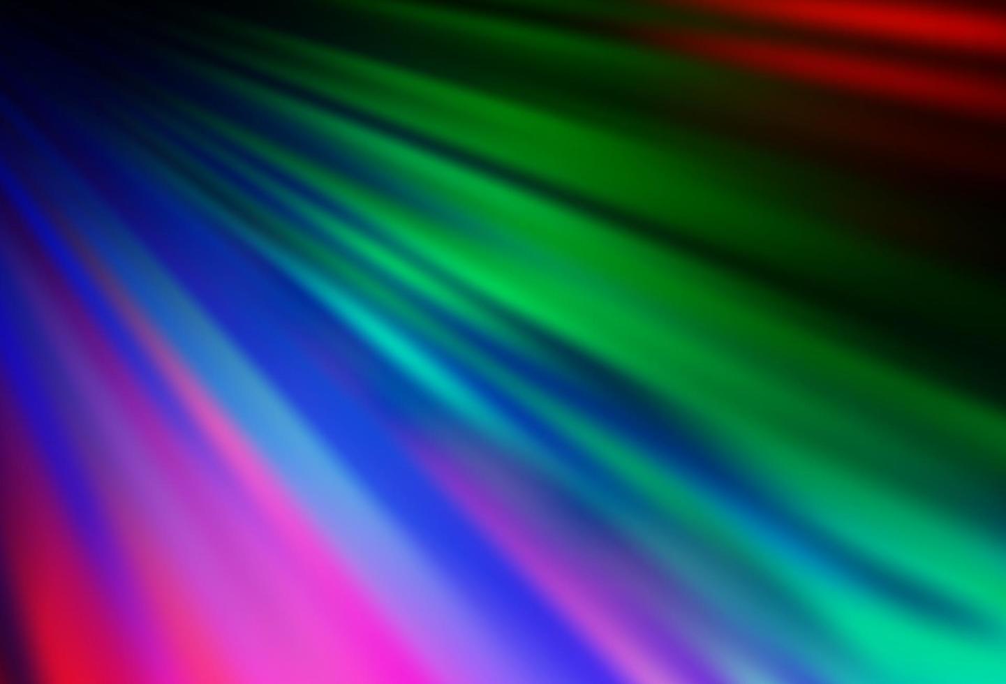Patrón de vector de arco iris multicolor oscuro con líneas estrechas.