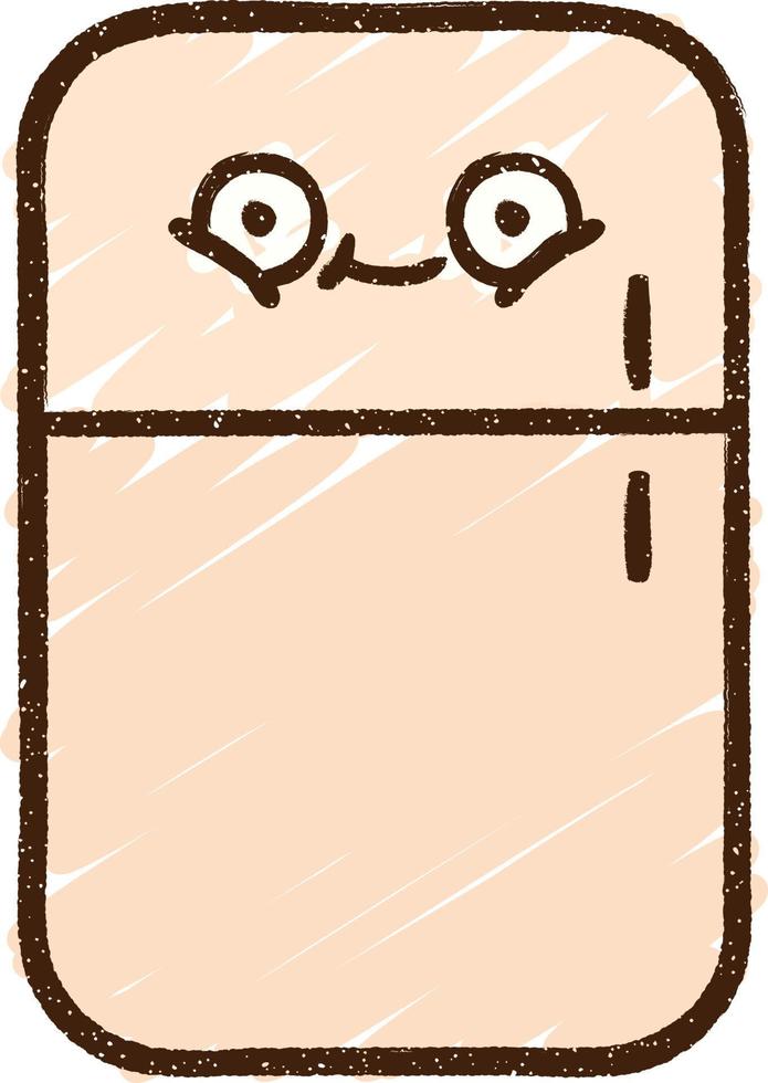 Happy Refrigerator Chalk Drawing vector
