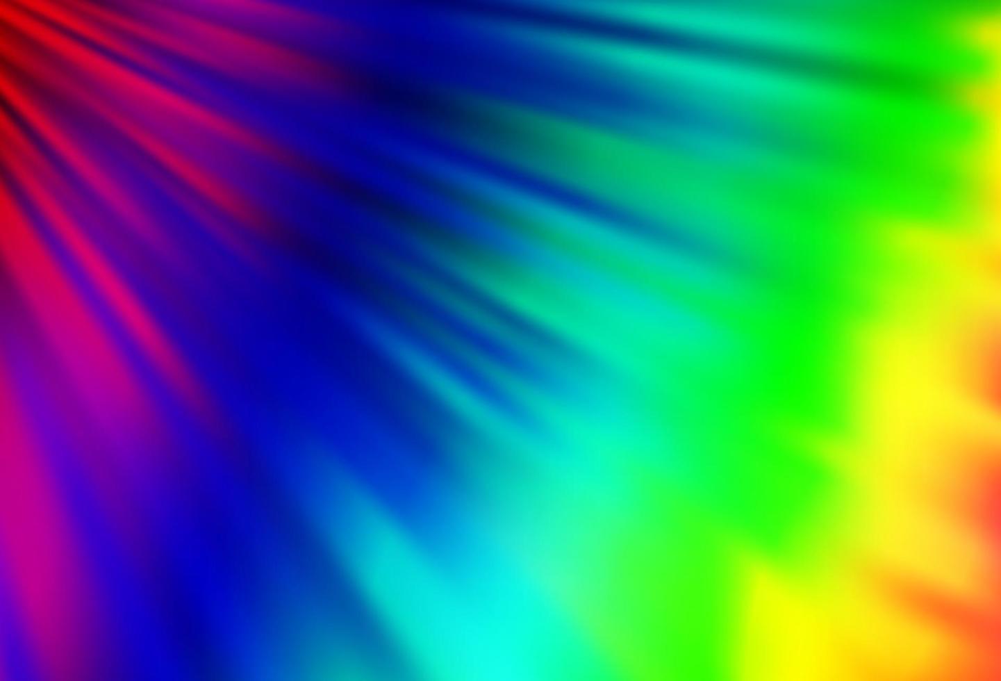 diseño de vector de arco iris multicolor claro con líneas planas.