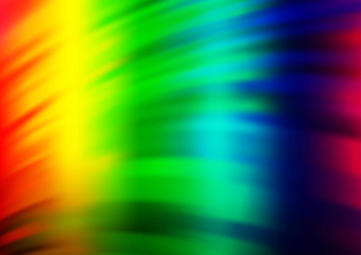 Fondo de vector de arco iris multicolor claro con líneas dobladas.
