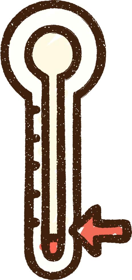 Low Temperature Symbol Chalk Drawing vector