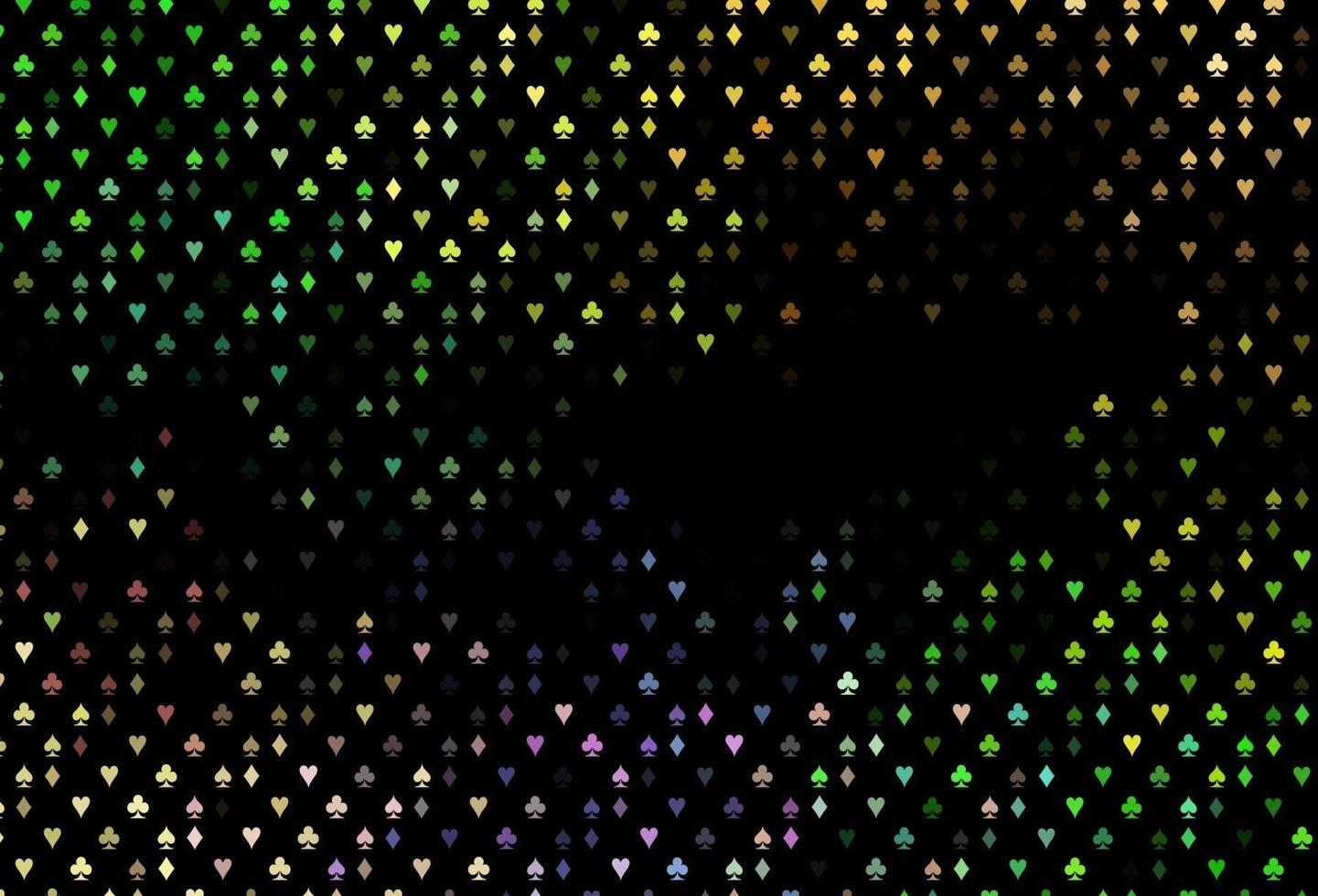 Dark Multicolor, Rainbow vector cover with symbols of gamble.