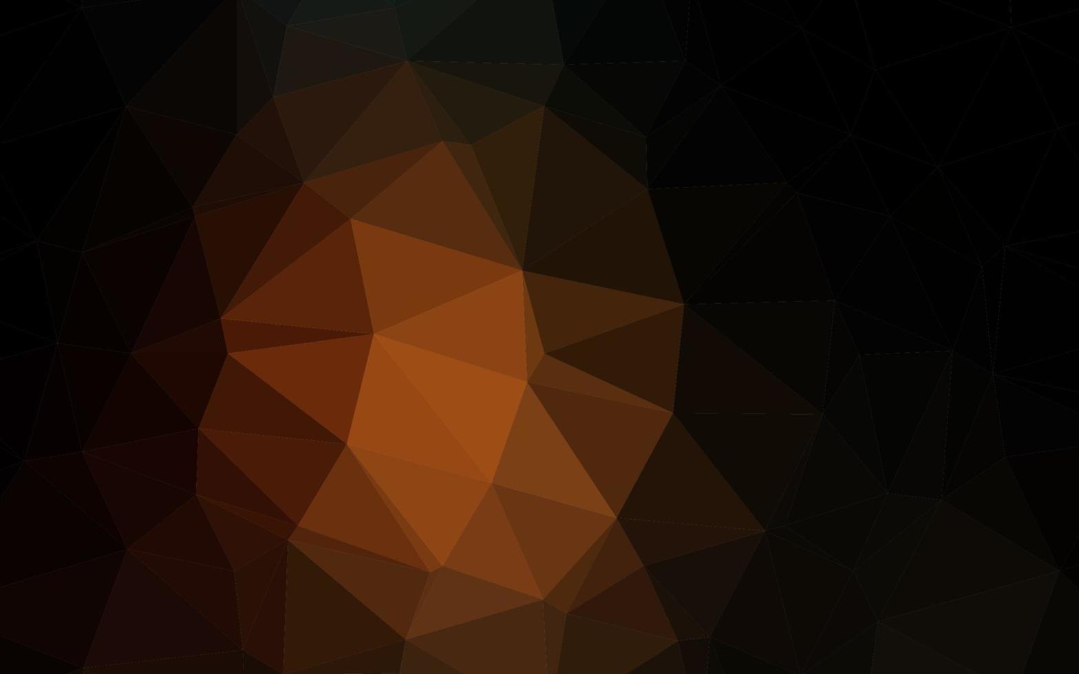 Dark Orange vector blurry triangle template.