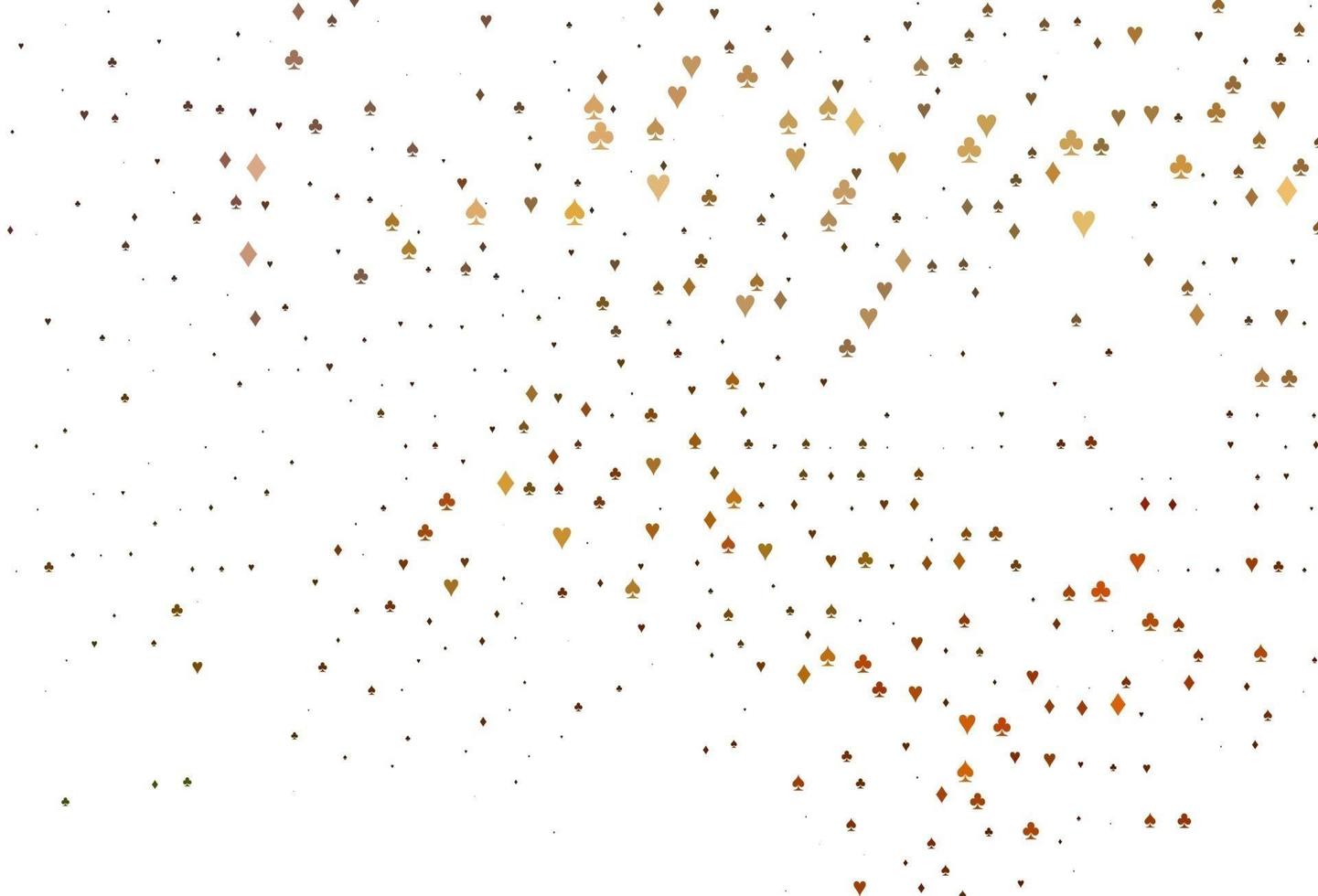 Light Orange vector pattern with symbol of cards.