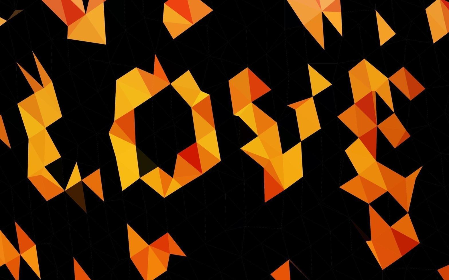 Light Orange vector abstract mosaic pattern.