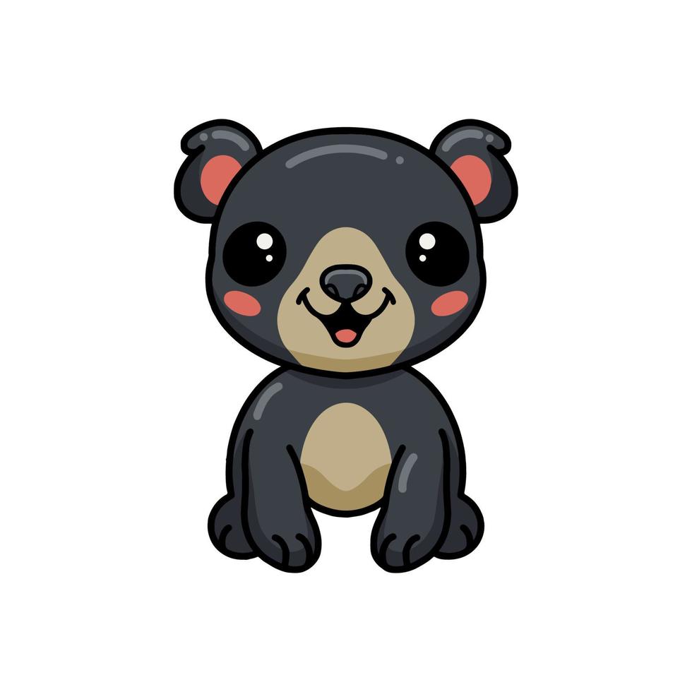Cute little bear cartoon posing vector